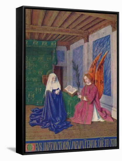 'The Second Annunciation', c1455, (1939)-Jean Fouquet-Framed Stretched Canvas