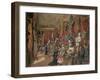 The Second Armoury Room in the Ambraser Gallery of the Lower Belvedere, 1875 (W/C)-Carl Goebel-Framed Giclee Print