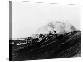 The Second Battalion, Twenty-Seventh Marines Land on Iwo Jima-Bob Campbell-Stretched Canvas