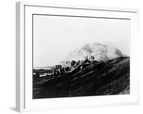 The Second Battalion, Twenty-Seventh Marines Land on Iwo Jima-Bob Campbell-Framed Photo