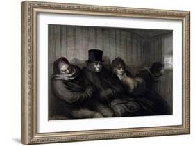 The Second Class Carriage, 1864-Honore Daumier-Framed Giclee Print