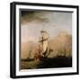 The Second Duke of Albemarle's Ketch with a Yacht-Willem Van De Velde The Younger-Framed Giclee Print