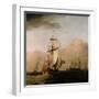 The Second Duke of Albemarle's Ketch with a Yacht-Willem Van De Velde The Younger-Framed Giclee Print