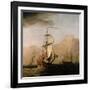 The Second Duke of Albemarle's Ketch with a Yacht-Willem Van De Velde The Younger-Framed Giclee Print