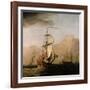 The Second Duke of Albemarle's Ketch with a Yacht-Willem Van De Velde The Younger-Framed Giclee Print