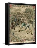 The Second Fight Between Harry Paulson and Tom Paddock, 1851-Pugnis-Framed Stretched Canvas