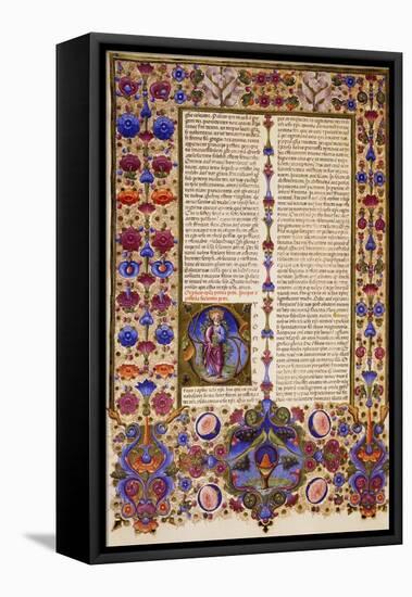 The Second Letter of Peter, from Volume II of Bible of Borso D'Este, Illuminated by Taddeo Crivelli-null-Framed Stretched Canvas