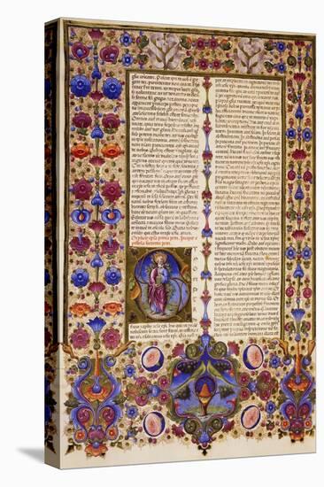 The Second Letter of Peter, from Volume II of Bible of Borso D'Este, Illuminated by Taddeo Crivelli-null-Stretched Canvas