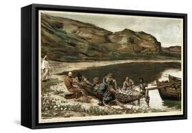 The Second Miraculous Draught of Fishes, C1890-James Jacques Joseph Tissot-Framed Stretched Canvas