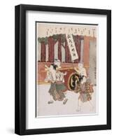 The Second Month' from the Series 'Customs of Poets in the Four Seasons'-Suzuki Harunobu-Framed Premium Giclee Print