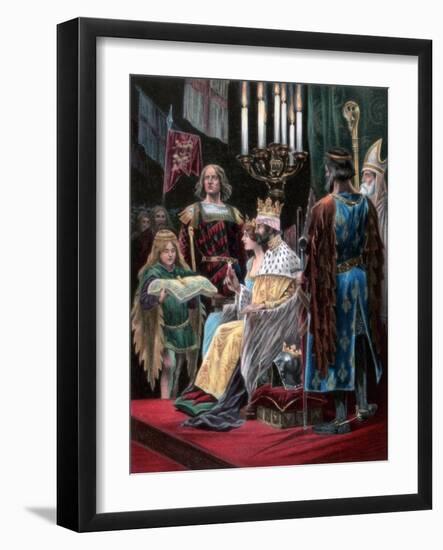 The Second Oblation by Edward II, Westminster, 25 February 1308-null-Framed Giclee Print