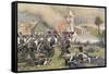 The Second Prussian Regiment Attacks at Plancenoit-null-Framed Stretched Canvas