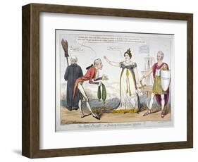 The Secret Insult! or Bribery and Corruption Rejected!!!, 1820-Isaac Robert Cruikshank-Framed Giclee Print