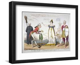 The Secret Insult! or Bribery and Corruption Rejected!!!, 1820-Isaac Robert Cruikshank-Framed Giclee Print