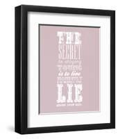 The Secret To Staying Young-null-Framed Giclee Print