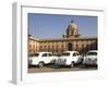 The Secretariats, Rashtrapati Bhavan, with White Official Ambassador Cars with Secretatriat, India-Eitan Simanor-Framed Photographic Print