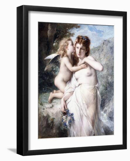 The Secrets of Love (Oil on Canvas)-Adolphe Jourdan-Framed Giclee Print