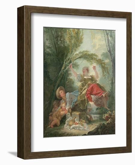 The Seesaw-Jean-Honoré Fragonard-Framed Giclee Print