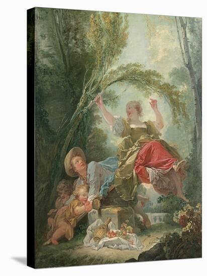 The Seesaw-Jean-Honoré Fragonard-Stretched Canvas