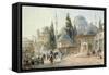 The Sehzade Mosque in Constantinople-Eugène-Napoleon Flandin-Framed Stretched Canvas