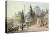 The Sehzade Mosque in Constantinople-Eugène-Napoleon Flandin-Stretched Canvas