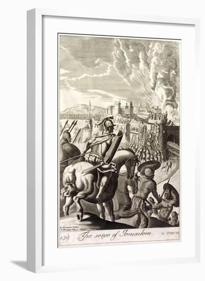 The Seige of Jerusalem Illustration-null-Framed Giclee Print