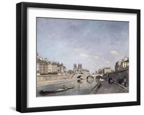 The Seine and Notre-Dame, 1864-null-Framed Giclee Print