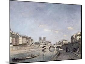 The Seine and Notre-Dame, 1864-null-Mounted Giclee Print