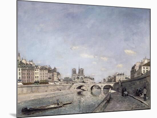 The Seine and Notre-Dame, 1864-null-Mounted Giclee Print
