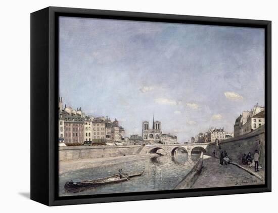 The Seine and Notre-Dame, 1864-null-Framed Stretched Canvas