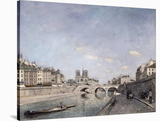 The Seine and Notre-Dame, 1864-null-Stretched Canvas