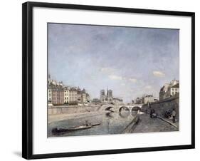 The Seine and Notre-Dame, 1864-null-Framed Giclee Print