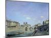 The Seine and Notre Dame in Paris, 1864-Johan Barthold Jongkind-Mounted Giclee Print