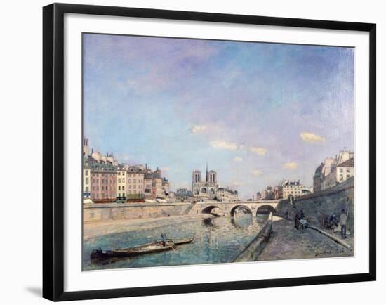 The Seine and Notre-Dame in Paris, 1864-Johan Barthold Jongkind-Framed Giclee Print