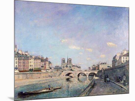 The Seine and Notre-Dame in Paris, 1864-Johan Barthold Jongkind-Mounted Giclee Print