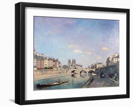 The Seine and Notre-Dame in Paris, 1864-Johan Barthold Jongkind-Framed Giclee Print