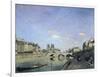 The Seine and Notre, Dame in Paris, c.1864-Johan-Barthold Jongkind-Framed Giclee Print