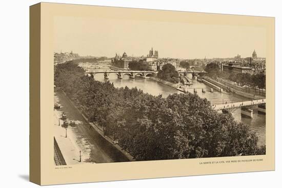 The Seine and the City-Isle-Helio E. Ledeley-Stretched Canvas