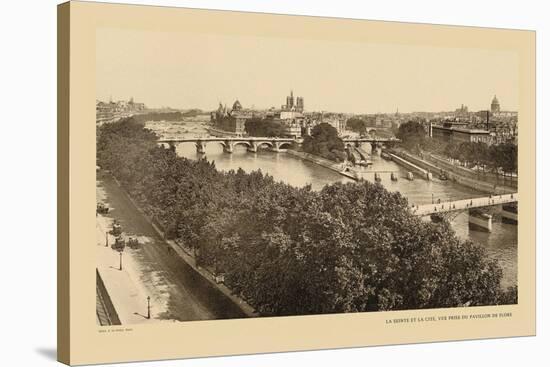 The Seine and the City-Isle-Helio E. Ledeley-Stretched Canvas