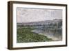 The Seine and the Hills of Chantemsle; La Seine Et Les Coteaux De Chantemsle, 1880-Claude Monet-Framed Giclee Print