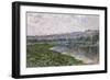 The Seine and the Hills of Chantemsle; La Seine Et Les Coteaux De Chantemsle, 1880-Claude Monet-Framed Giclee Print