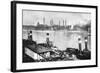 The Seine and the Quays at Bercy, Paris, 1931-Ernest Flammarion-Framed Giclee Print