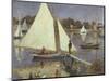 The Seine at Argenteuil, 1874-Pierre-Auguste Renoir-Mounted Premium Giclee Print