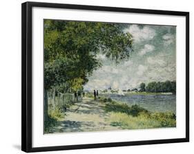 The Seine at Argenteuil, 1875-Claude Monet-Framed Premium Giclee Print