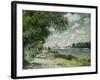 The Seine at Argenteuil, 1875-Claude Monet-Framed Premium Giclee Print
