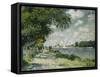 The Seine at Argenteuil, 1875-Claude Monet-Framed Stretched Canvas