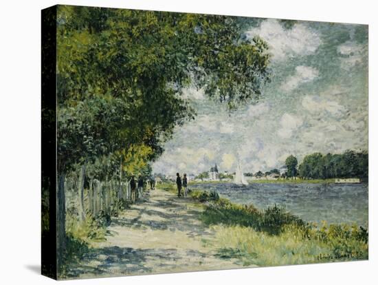 The Seine at Argenteuil, 1875-Claude Monet-Stretched Canvas