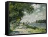 The Seine at Argenteuil, 1875-Claude Monet-Framed Stretched Canvas