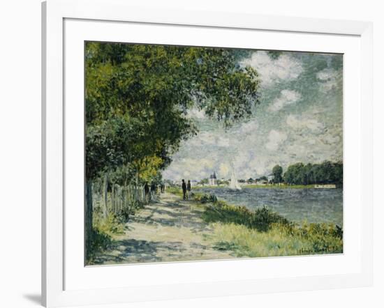 The Seine at Argenteuil, 1875-Claude Monet-Framed Giclee Print