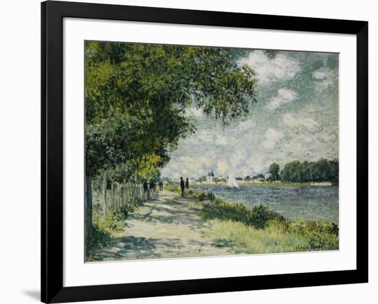 The Seine at Argenteuil, 1875-Claude Monet-Framed Giclee Print